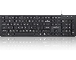 Perixx Periboard 117 Toetsenbord met grote letters – Big keys – Toetsenbord voor slechtzienden – Grootletter toetsenbord – 5 jaar garantie – QWERTY