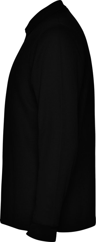 Zwart Poloshirt Effen met lange mouwen Carpe merk Roly maat M