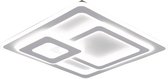 LED Plafondlamp - Plafondverlichting - Trion Mirna - 76W - Aanpasbare Kleur - Afstandsbediening - Dimbaar - Vierkant - Mat Wit - Aluminium
