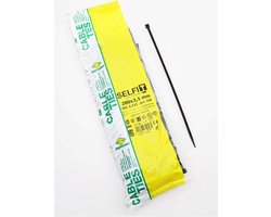 Sapiselco Kabelbinders Zwart - 200x3,5mm - Tie Wraps 100 Stuks