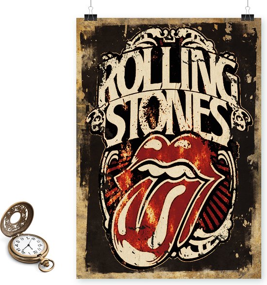 Vintage grunge poster Rolling Stones - Muurdecoratie - Verkrijgbaar in maten:  A3, A2... | bol.com