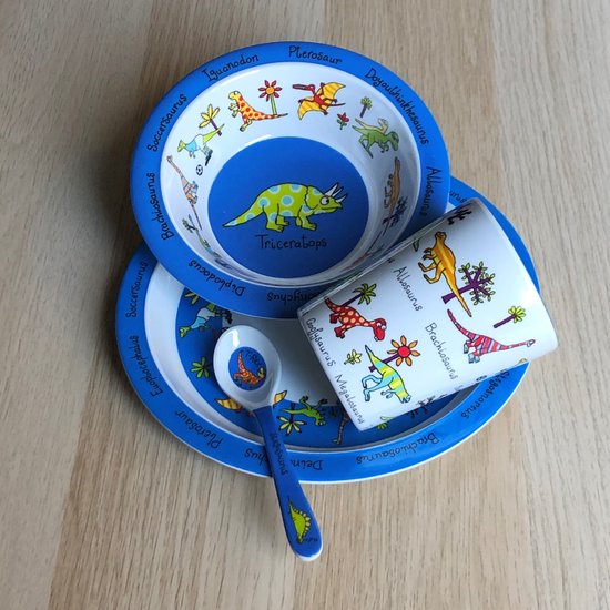 Dino's dinosaurussen kinder melamine kom / schaal - Tyrrell Katz van Dino. — afbeelding 3