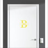 Sticker pour porte avec nom - Ben - Jaune