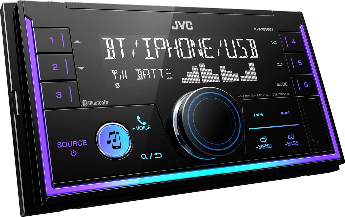JVC KW-X850BT 2DIN Autoradio - Multicolor – foto 2