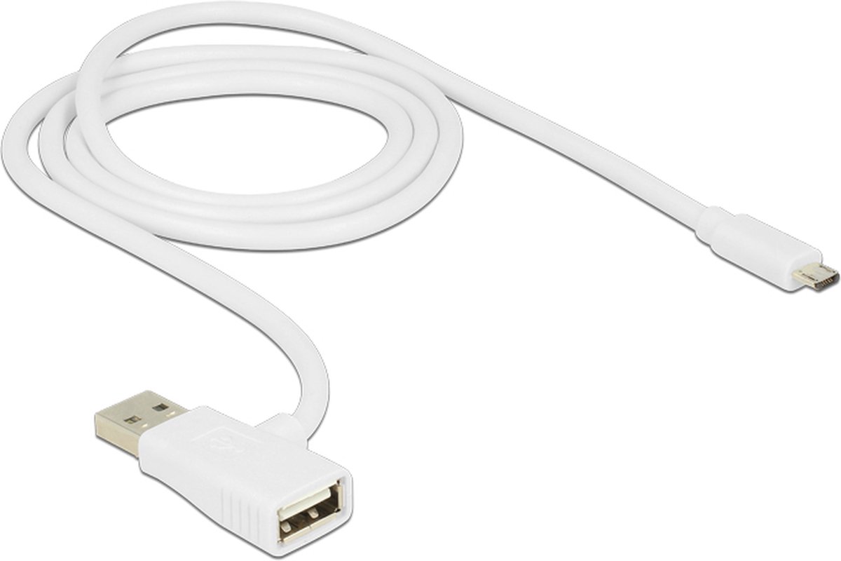 Delock - USB 2.0 A Male naar USB 2.0 Micro Male - 1 m