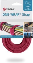 Velcro ONE-WRAP serre-câbles Attache de câble détachable Polypropylène (PP), Velcro Rouge 25 pièce(s)