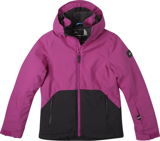 O'Neill Jas Girls ADELITE JACKET Fuchsia Rood Kleurenblok Wintersportjas 152 - Fuchsia Rood Kleurenblok 55% Polyester, 45% Gerecycled Polyester (Repreve)