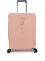 Decent Handbagage Harde Koffer / Trolley / Reiskoffer - 55 x 40 x 20 cm - OnTour - Roze
