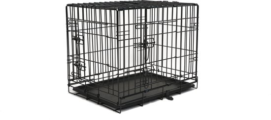 Adori Premium Bench 2-Deurs Zwart - Hondenbench - 76x48x55 cm