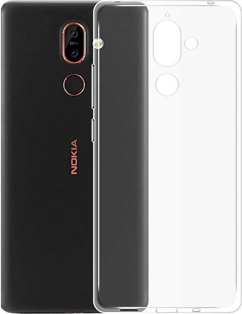Shock Proof Case - Telefoonhoesje - Doorzichtig Hoesje voor Nokia 7 Plus - Transparant Wit