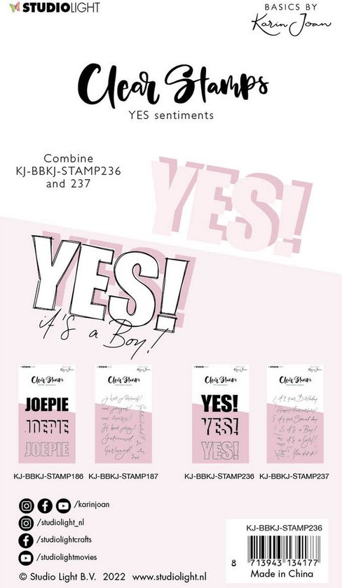 Studio Light Essentials Clear Stamp Sentiments Joepie | bol