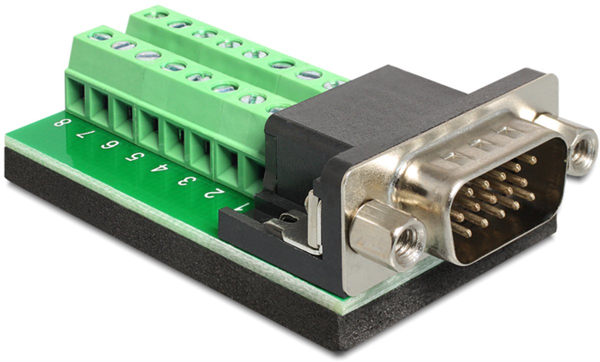 Delock - Adapter VGA Stecker - Terminalblock 16 Pin