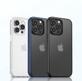 Mobiq - Frosted Rugged Bumper Hoesje iPhone 14 Plus - zwart