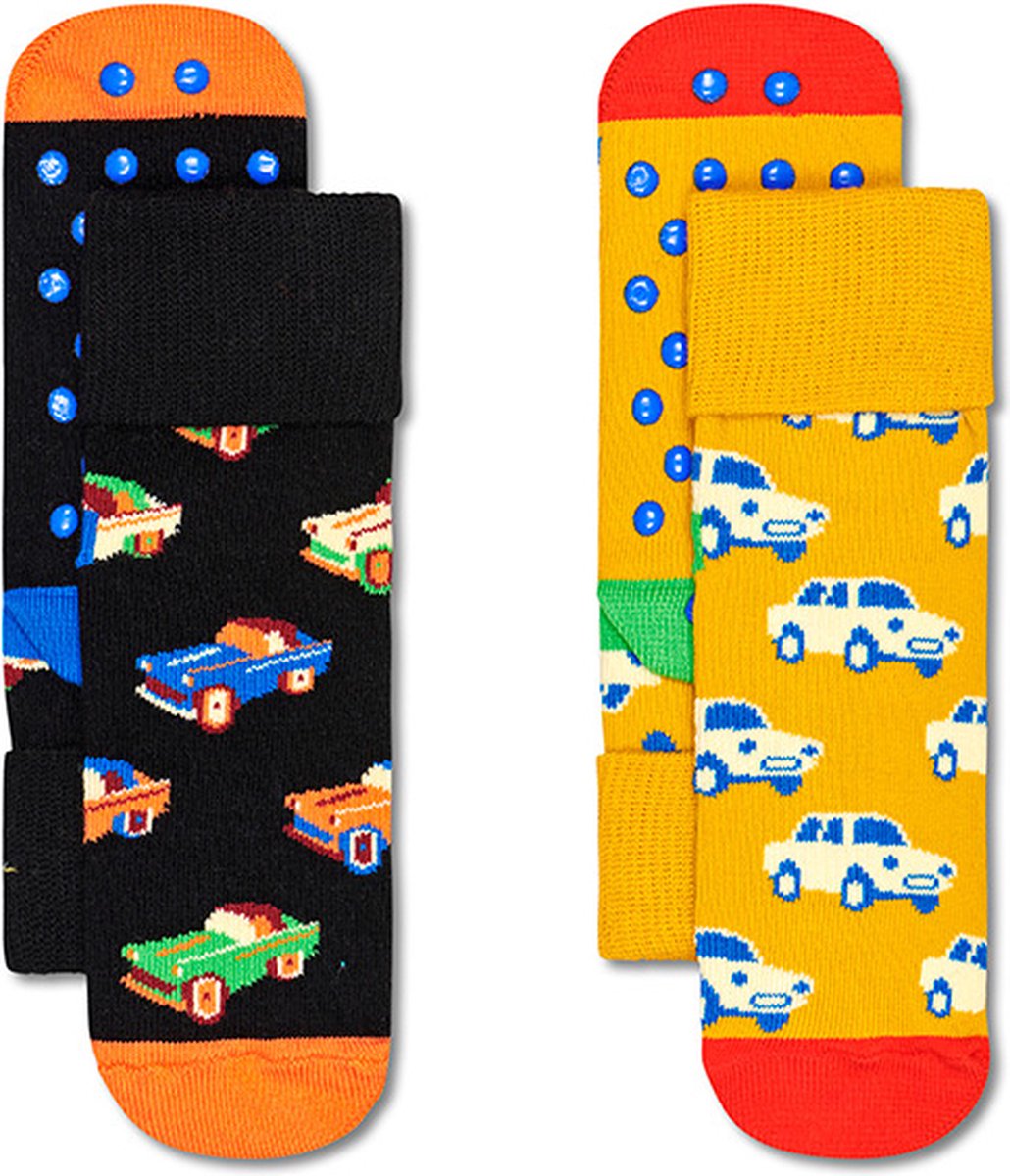 Happy Socks kids antislip 2P sokken car multi