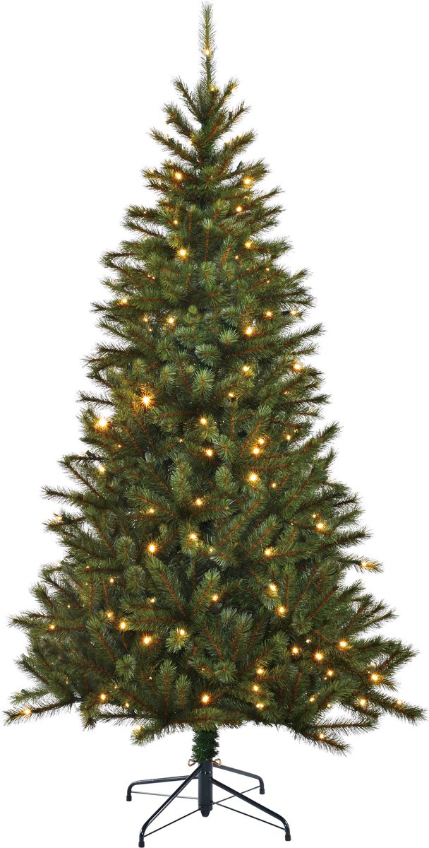 Bol.com Black Box Trees Kingston Kunstkerstboom met LED verlichting - H230 cm - groen aanbieding