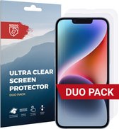 Rosso Screen Protector Ultra Clear Duo Pack Geschikt voor Apple iPhone 14 | TPU Folie | Case Friendly | 2 Stuks