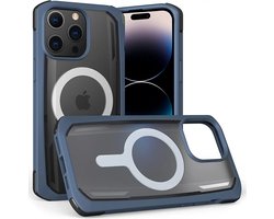 Raptic Secure MagSafe iPhone 14 Pro Hoesje Duurzaam Back Cover Blauw