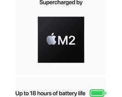 Apple MacBook Air (2022) MLY13N/A - CTO - 13.6 inch - Apple M2 - 256 GB - Sterrenlicht