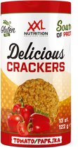 XXL Nutrition - Delicious Crackers - 13,9% Eiwit, Proteïne Snack - 1 x 13 Crackers - Tomaat / Paprika - 1 Pack