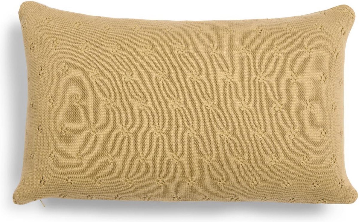 Essenza Knitted Ajour Sierkussen Fern yellow - 30x50 cm