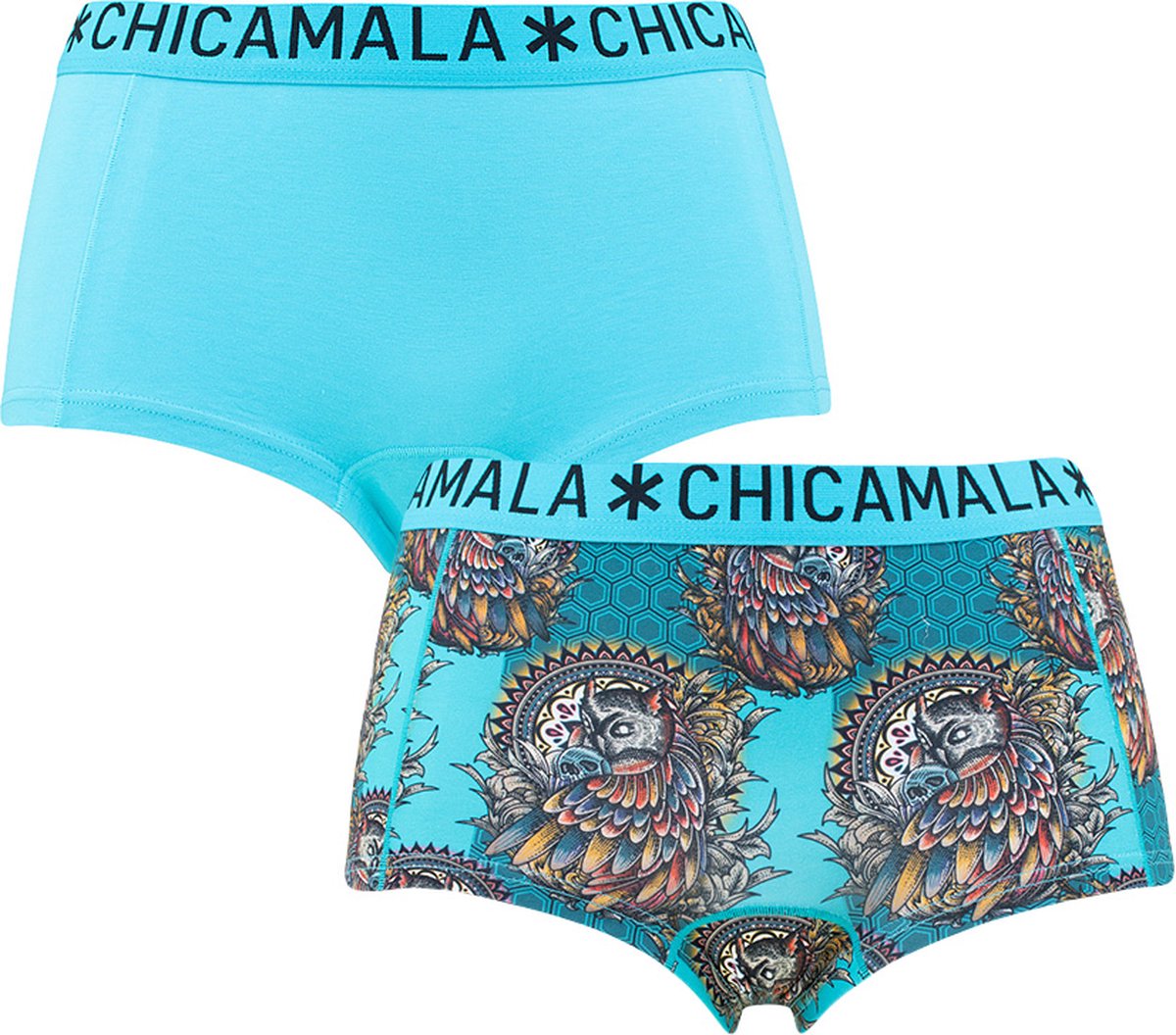 Chicamala dames 2P boxershorts free like blauw - M