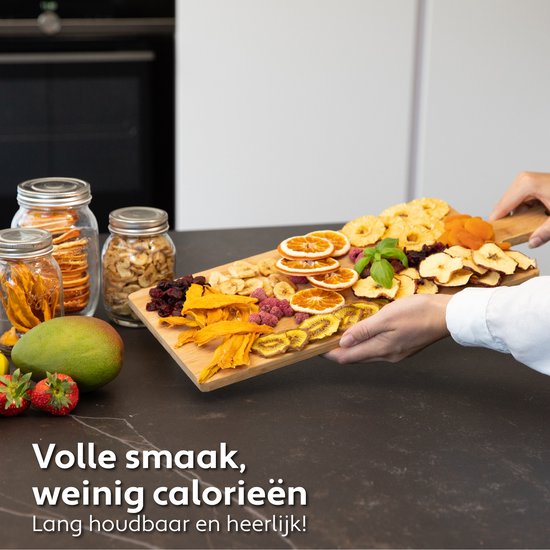 Vita5 Nobel Pro 10 Voedseldroger - Dehydrator 10 Laags - XXL Droogoven RVS - 24-Uurs Timer - Led-bedieningspaneel - 1000 Watt