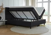 Opberg boxspring Genua - 140x200 - Zwart - met gratis topper!