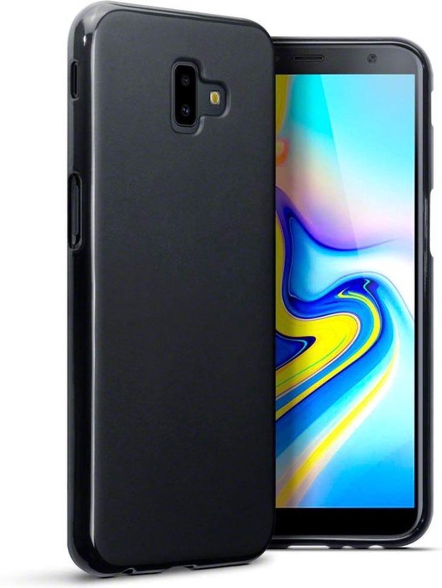 HB Hoesje Geschikt voor Samsung Galaxy J6 Plus - Siliconen Back Cover - Zwart