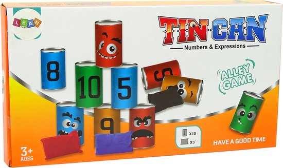 Afbeelding van het spel Blikgooien - 10 blikjes - 3 zakjes - met cijfers