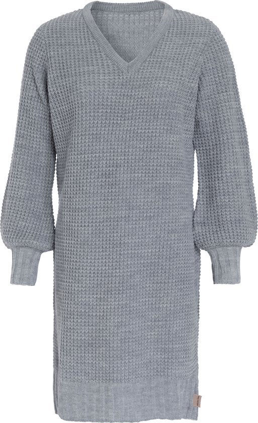 Knit Factory Robin Robe tricotée pour femme - Grijs clair - 36/38
