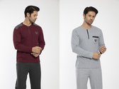 2-Pack Sivassi Pyjama's | Winter Edition 2022 | Heren Pyama Volwassenen | Pyama heren maat XL | Katoen