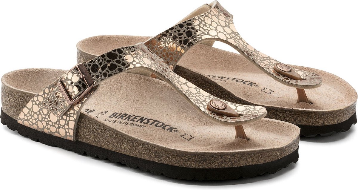Birkenstock Gizeh Dames Slippers Metallic Stones Copper Narrow-fit | Goud  |... | bol.com