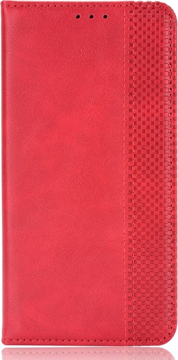 Mobigear Telefoonhoesje geschikt voor Vivo Y76 Hoesje | Mobigear Sensation Bookcase Portemonnee | Pasjeshouder voor 3 Pasjes | Telefoonhoesje voor Pinpas / OV Kaart / Rijbewijs - Rood