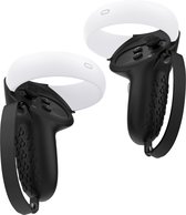 YONO Grip Case met Strap geschikt voor Oculus Quest 2 Touch Controller - Bescherming Cover Accessoires - 2 Stuks - Zwart
