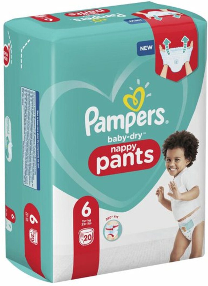 Pampers - Couches-culottes baby-dry night pants taille 6, 15kg+ (32 pièces), Delivery Near You