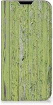 Telefoon Hoesje Geschikt voor iPhone 14 Plus Wallet Case Green Wood