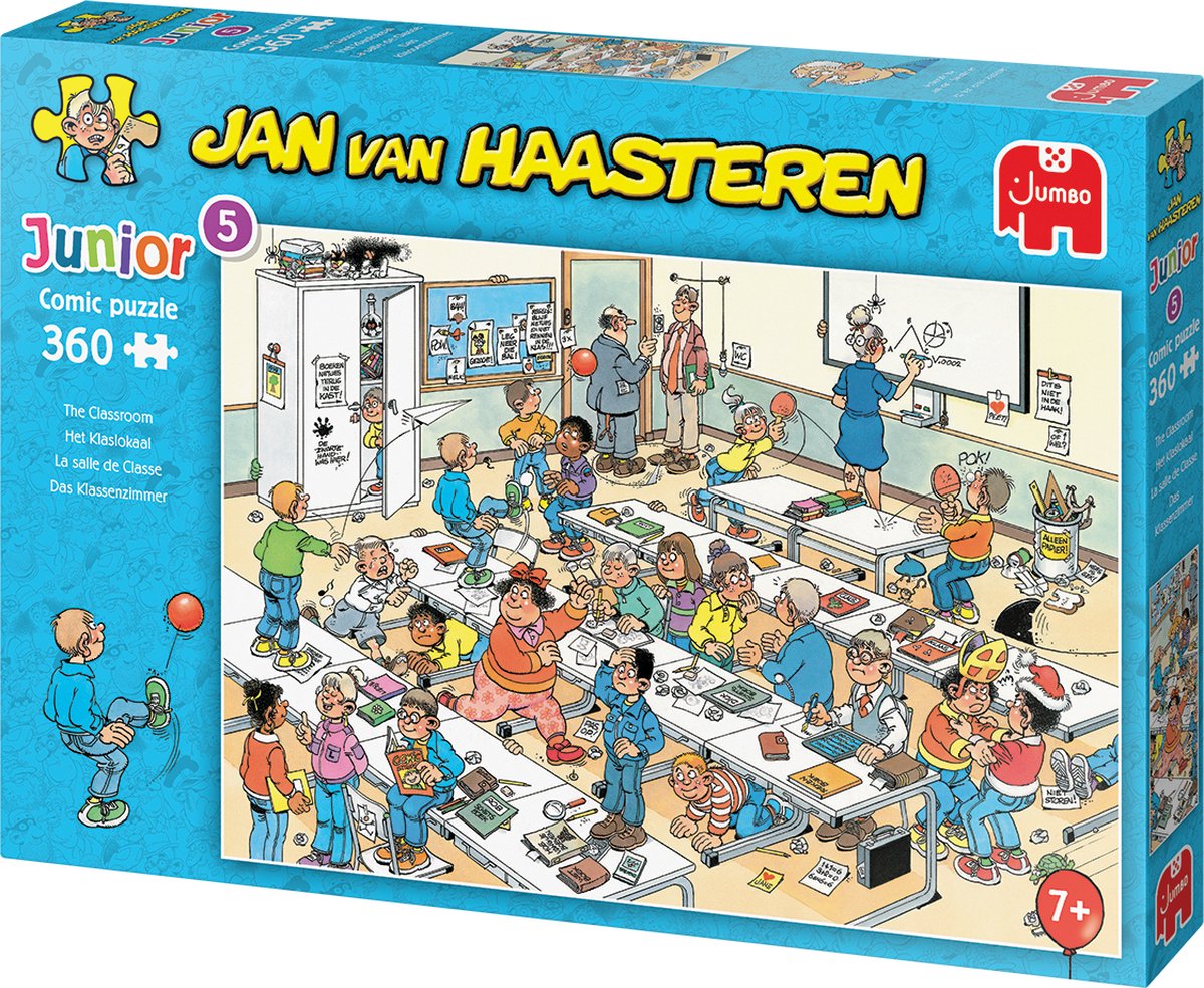 Jan van Haasteren Junior - Het Klaslokaal - 360 stukjes - Kinderpuzzel — afbeelding 2