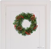 Kerstkrans/dennenkrans - groen - natuur decoratie - D50 cm - kerstkransen