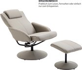 HOMCOM Relax chaise chaise TV chaise avec repose-pieds chaise avec accoudoir rotatif à 360° Gijs 833- 360