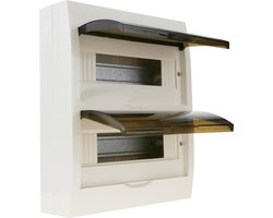 BeMatik - Elektrische verdeelkast met 24 modules van 17,5 mm ABS kunststof oppervlak SPN IP40
