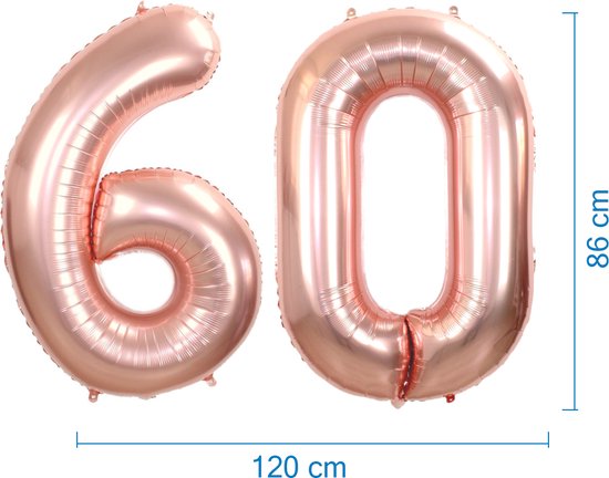 Numéro Ballon 60 Ans Rose Or Rose Bouquet De Pearl * Hourra 60 Ans