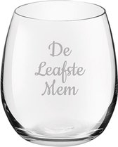 Gegraveerde Drinkglas 39cl De Leafste Mem