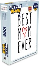 Puzzel Best mom ever - Spreuken - Mama - Quotes - Legpuzzel - Puzzel 1000 stukjes volwassenen
