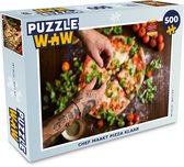 Puzzel Chef maakt pizza klaar - Legpuzzel - Puzzel 500 stukjes