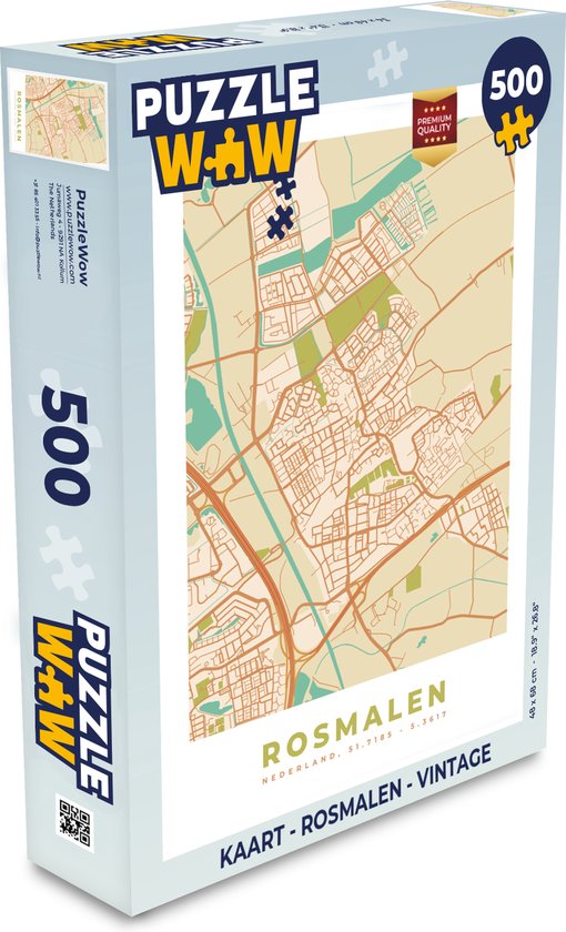 Puzzle Card - Rosmalen - Vintage - Puzzle - Puzzle 500 pièces
