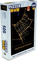 Puzzel Kaart - Amsterdam-Zuidoost - Goud - Zwart - Legpuzzel - Puzzel 500 stukjes