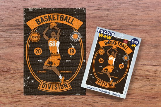 Puzzle Mancave - Basketbal - Vintage - Puzzle - Puzzle 500 pièces