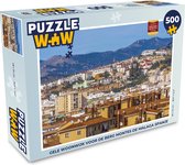 Puzzel Gele woonwijk voor de berg Montes de Malaga Spanje - Legpuzzel - Puzzel 500 stukjes