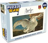 Puzzel Schilderij - De bedreigde zwaan - Asselijn - Legpuzzel - Puzzel 500 stukjes