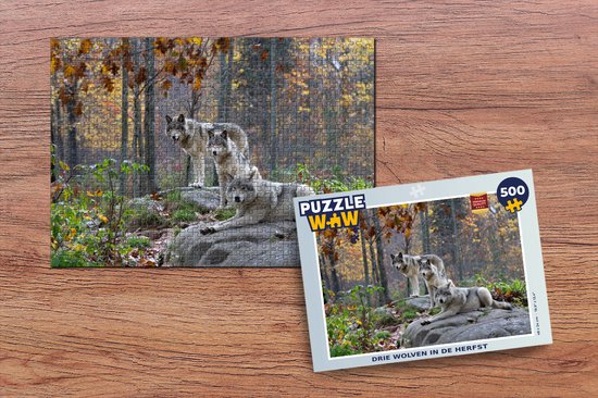 Puzzle Loups - Rocher - Forêt - Puzzle - Puzzle 500 pièces
